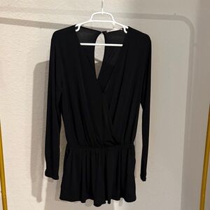 Black Long Sleeve Romper